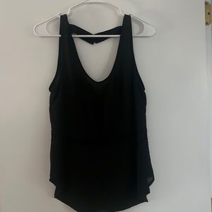 Black tank with sheer details size medium